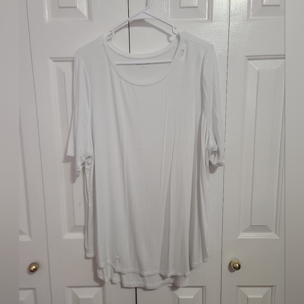 Lane Bryant Classic White Short Sleeve Tee
